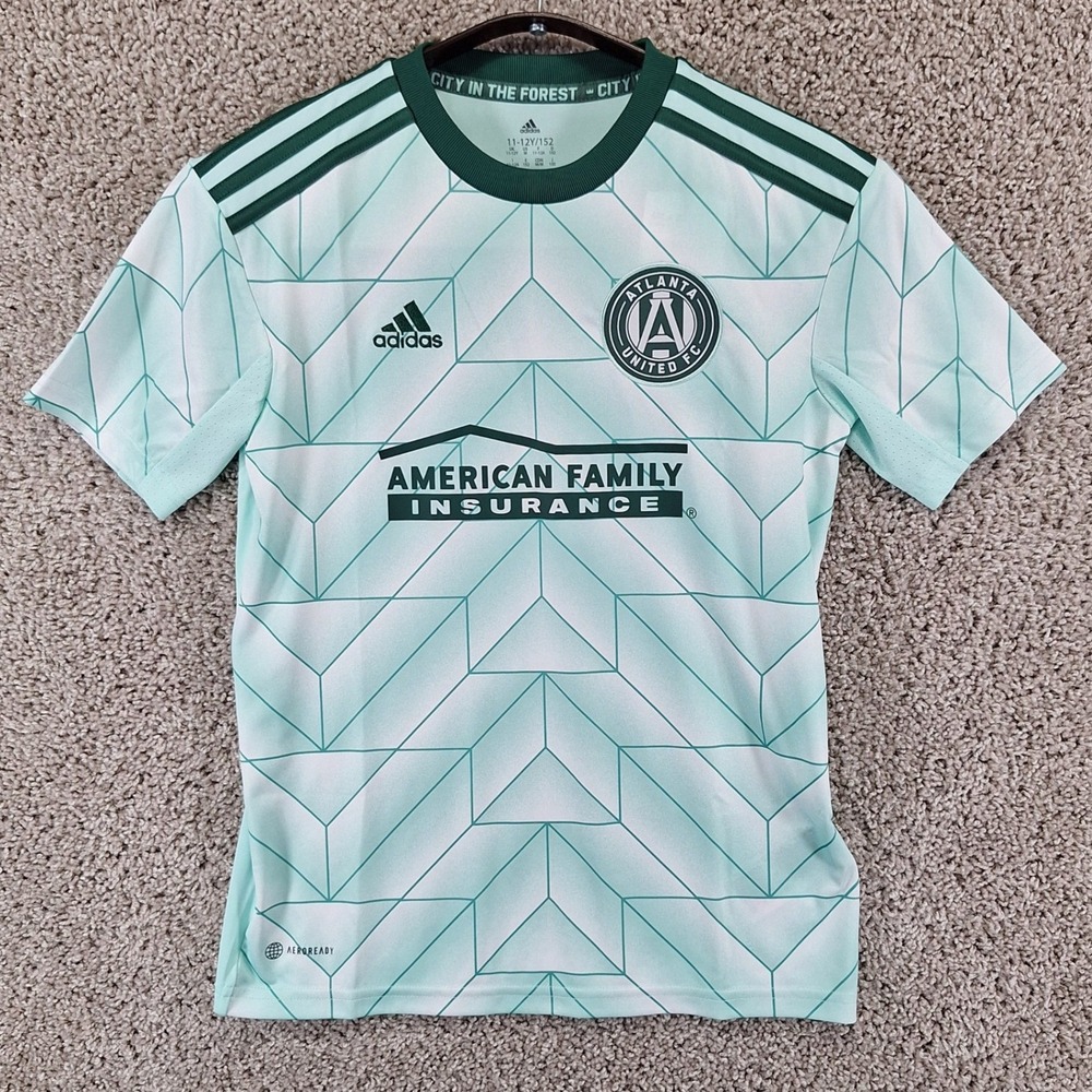 Adidas Jersey Youth M 11/12 Green Atlanta United FC The Forest Kit Sporty Soccer